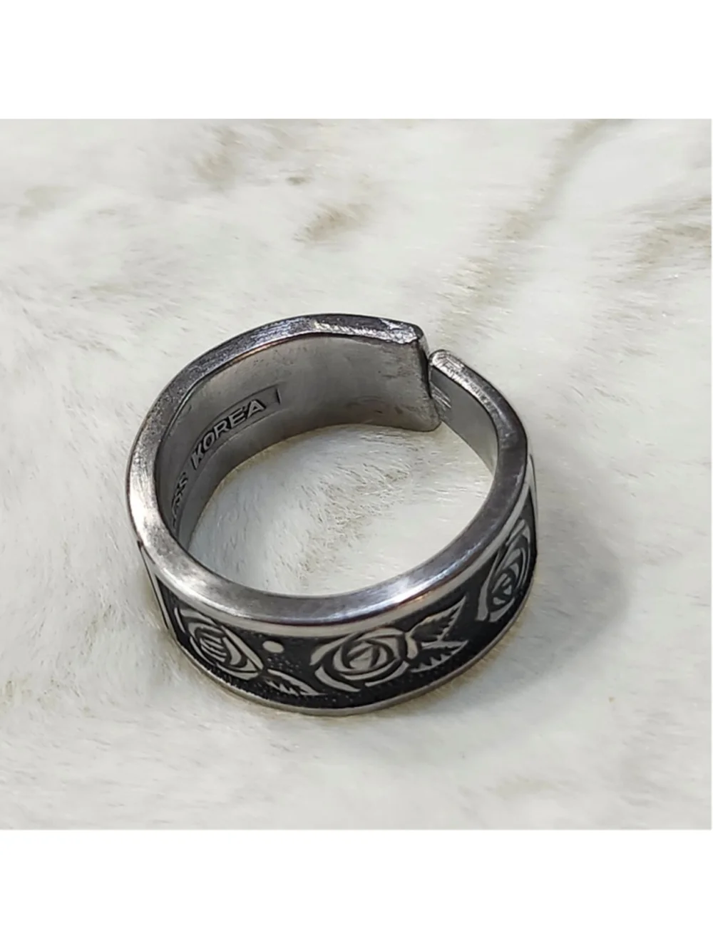 Rose Ring size 7½ silverwear spoon ring